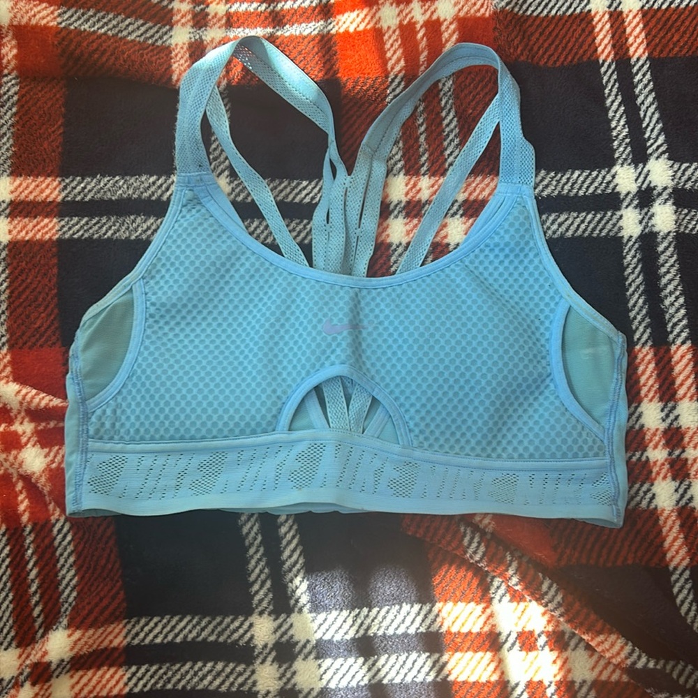 Blue Nike sports bra never worn in size medium
